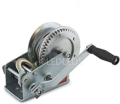 ARGANO 1000KG 2000LB VERRICELLO PARANCO MANUALE FUNE CAVO ACCIAIO 10 MT BARCA