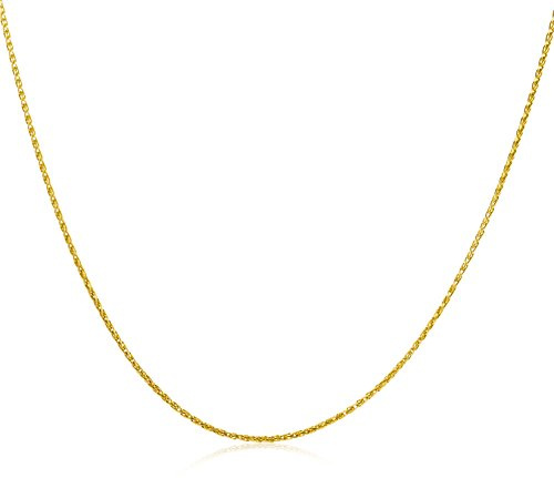 MIORE Kette Gelbgold 9 Karat / 375 Gold Kette Weizekette 45 cm