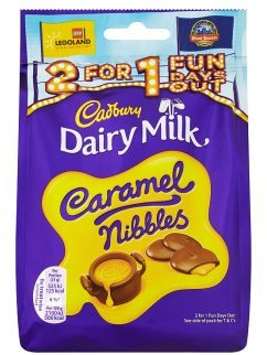 Cadbury Lot de 10 grignoteuses au caramel au lait laitier 120 g