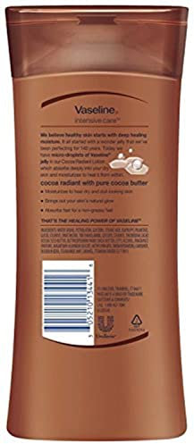 Vaseline Intensive Pflege Körper Radiant Lotion Mit Reiner Kakaobutter Nettogew. 10 Fl Oz (295 Ml) Jede Verpackungung 3