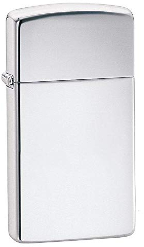 Zippo Sturmfeuerzeug - Slim Armor High Polish Chrome, Base Model - Nachfüllbar - Wiederverwendbar - Windfestes Design - Geschenkbox - Made in USA