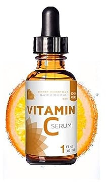 100% naturale vitamina C siero - 100% Vitamina C, acido ialuronico, per la Pulizia del Viso, Siero Anti Aging | pura Aloe Vera, MSM, olio di jojoba, vitamina E, vegano | Qualità premium