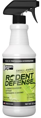 Exterminators Choice - 32 oz Peppermint Rodent Defense Spray - Great for Lawns, Gardens, Attics, and Garages - Non-Toxic Deterrent for Pest Control - Repels Mice and Rats - Safe for Kids and Pets
