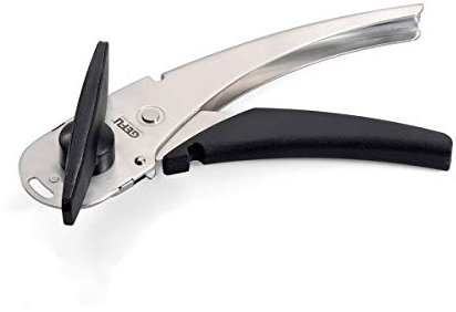 GEFU CANDO Dosenöffner | Sicherheits-Schneidrad ohne scharfe Kanten | Deckel wieder aufsetzbar | Edelstahl & Kunststoffgriff | Für alle Dosen