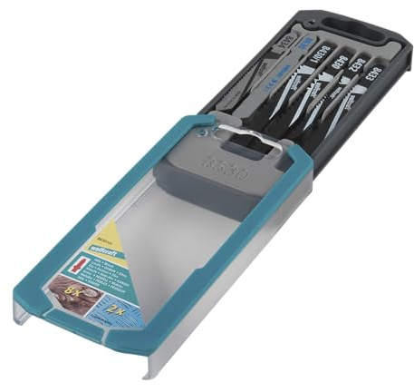 wolfcraft Stichsägeblätter-Set 10-tlg., T-Schaft I 8630000 I Set für Holz, Aluminium, Edelstahl und Metall I für sehr grobe bis feine Schnitte