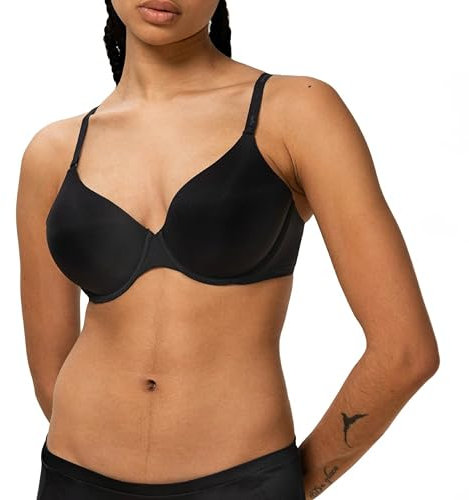 Triumph Womens Body Make-up Whp T-shirt Bra Underwired, Black, 38D UK
