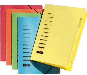 Pagna 5 x Ordnungsmappe 6 Fächer PP Sortiert