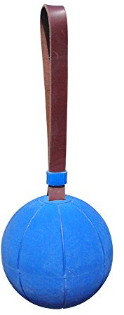 WV HAEST Original Schleuderball 1kg, Wettkampftauglicher Schleuderball mit Lederschlaufe, für das Deutsche Sportabzeichen, Trainingsball aus Gummi für Schule & Leichtathletik