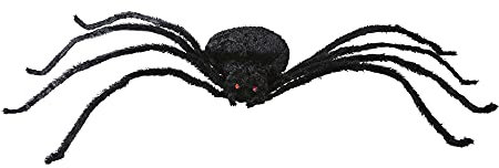 W WIDMANN MILANO Party Fashion - 01414 - Araña gigante, moldeable, 220 cm, decoración de fiesta, terror, Halloween, carnaval, fiesta temática
