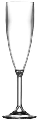 Cater For You Lot de 4 flûtes à Champagne pratiquement incassables en Plastique Polycarbonate