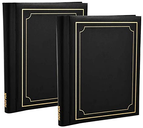 2 x Arpan Large Deluxe Self Adhesive Photo Album Totaling 80/Sheet 160/Sides - Black