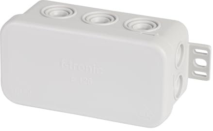 f-tronic 7340141 Feuchtraum-Abzweigkasten IP54, 85 x 44 x 40 mm, grau, E126, Inhalt: 10, Stück