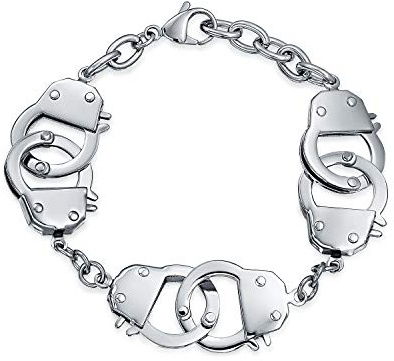 Bling Jewelry Unisex Biker Schmuck Stilvolles Multi Handschellen Bff Armband Aus Edelstahl Für Frauen Männer 21,5 CM