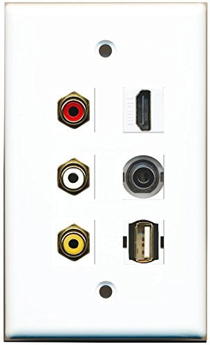 RiteAV HDMI Composite Video 3,5 mm USB A-A-1-Gang weiß