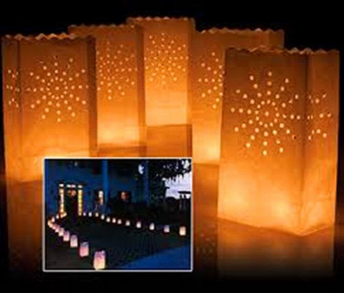 A Liittle Tree Luminary Candle Lantern Paper Bags Party Wedding Birthday Celebrations (Sun, 20)