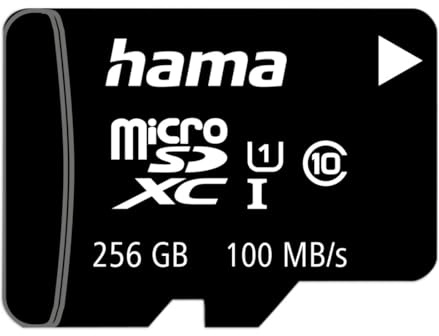 Hama microSD | microSDHC | microSDXC Karte 256GB 80MB/s Übertragungsgeschwindigkeit Class 10 microSD Speicherkarte im Mini-Format Mini SD z. B. für Android Handy, Smartphone, Tablet, Nintendo UHS-I