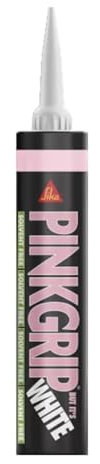 Sika Pinkgrip Solvent Free Grab Adhesive – Overpaintable – Ideal for Interior Use – White – 380ml