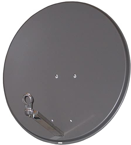 Sky Vision IDEAL 78 - Specchio satellitare in alluminio antracite RAL 7012 (registrazione feed da 40 mm, attacco palo da 32-60 mm, dimensioni riflettori, in alluminio, scala elevation, montaggio