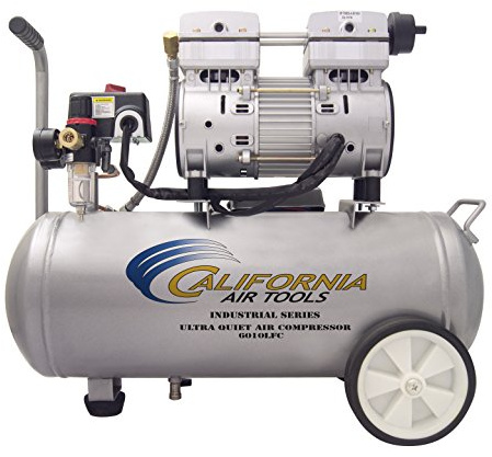 California Air Tools 6010LFC 1.0 HP Ultra Quiet and Oil-Free Industrial Air Compressor, 6.0-Gallon