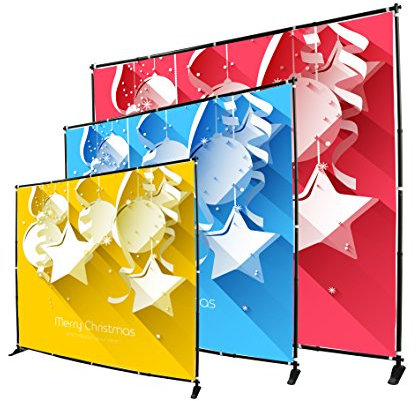 SIGNTALK Heavy Duty Backdrop Banner Stand 10x8 Ft Adjustable Photo Background Support Frame Kit with 1 Carrying Bag for Parties Photo Booth Trade Show,Wall Exhibitor Background