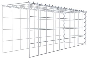 GABIONA Cesta para piedra (rectangular, malla de 10 x 10 cm, profundidad de 30 cm, cesta de cultivo tipo 4, cierre en espiral, galvanizada (100 x 40 x 30 cm)