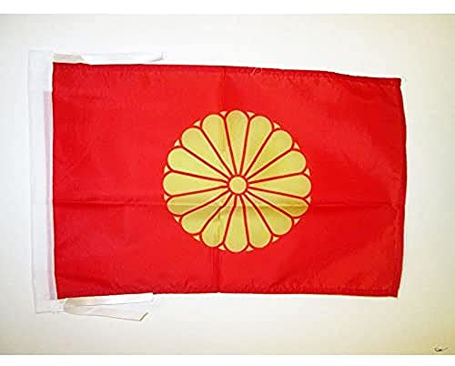 AZ FLAG Drapeau Japon Impérial 45x30 cm Polyester 100D Cordelettes | Usage intérieur et extérieur Drapeau décoratif japonais coutures doubles et bords renforcés