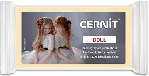 CERNIT CE0950500744C - Block Modelliermasse (Polymer) DOLL, ofenhärtend, sofort gebrauchsfähig, 500g, für DIY, Puppen und Figuren, für Einsteiger und Hobbykünstler, Mandel, 1 Stück