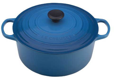 Le Creuset Horno holandés redondo de hierro fundido esmaltado, 7.25 cuartos de galón, Marsella