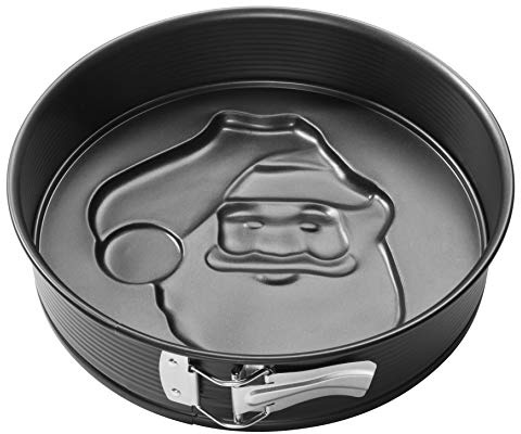 Zenker 7414 Moule à charnière-Set Special Creative père Noël + ours noir, Acier Inoxydable, 26 x 26 x 6,5 cm