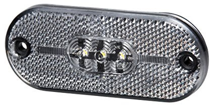 HELLA VALUEFIT 2PG 357 009-121 Luce di posizione, LED, 24V, Montaggio, esterno/Raccordo a vite, colore diffusore luce cristallino, colore luce LED giallo, anteriore, Quantità 1