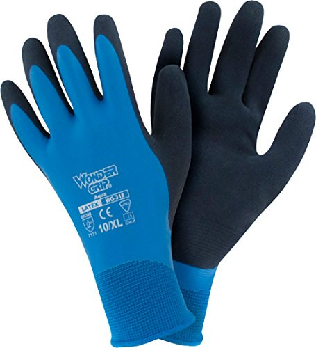 Wonder Grip Aqua – Guantes de punto con látex de nailon, VE = 12 pares