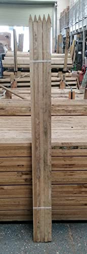 F&G Supplies Square Wooden Stakes 1.8m x 32mm Pack of 10 Pressure Treated