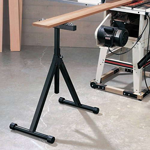 Ball Bearing Roller Stand (28-3/4 - 47) w/ 8 Steel Balls - Heavy Duty Saw Stand for Table Saws, Band Saws, Planers, & Drill Presses - Adjustable Roller Stand Folds Flat for Easy Storage