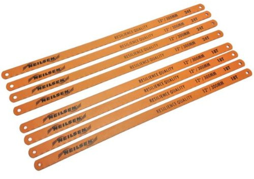 Hacksaw Blades 300mm (12in.) 8pc (High Resilience Carbon 18-24tpi)