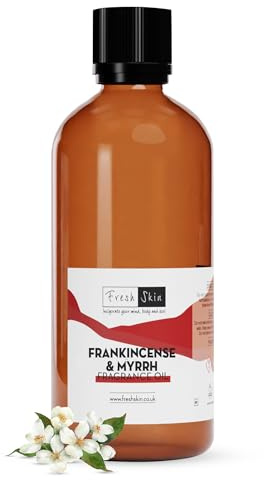 freshskin beauty ltd | Frankincense & Myrrh Fragrance Oil 100ml - Candles, Bath Bombs, Soap Making, Reed Diffusers & Wax Melts - Cosmetic Grade - Vegan Friendly