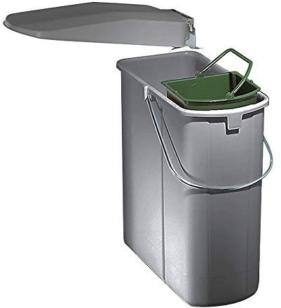 Vario 1 plus. Abfallsammler, alu grau.