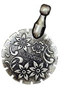 Klöver gängskärare hänge antik silver, 1