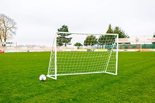 Fußballtor für Kinder Fun - 2,4 x 1,5m - aus uPVC - Mit Klicksystem & Zubehör - 100% WETTERFEST (2,4 x 1,5m)