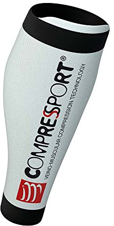 Compressport Calf R2 V2 Scaldamuscolo, Bianco, T3
