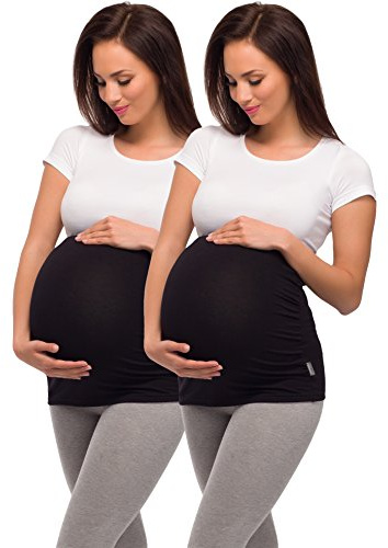 Be Mammy Dam Moderskap Mage Band 04 2 Pack (2 x Svart, M)