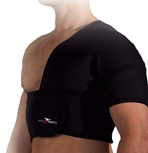 Precision Training Schulterbandage, halbe Größe (Links), aus Neopren Mehrfarbig schwarz/red S