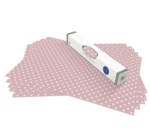 The Master Herbalist UNSCENTED & WIPE CLEAN Drawer Liners in a HELEBORE PINK POLKA DOT Design - Perfect for Kitchen Drawers, Shelves, Cupboards & Cabinets