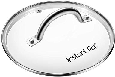 Instant Pot Tempered Glass Lid, 10.2-In, 8-Qt, Cooking Pot Lid, Stainless Steel Handle and Rim, Clear