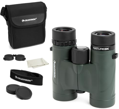 Celestron 71330 Nature DX 8x32 BaK-4 Prism Binoculars, Green