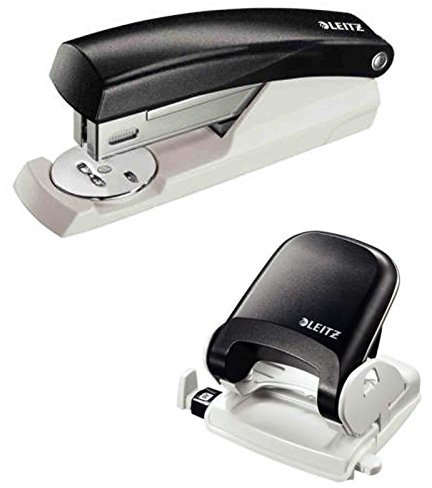 LEITZ Locher Nexxt 5005 Kapazität 25 Blatt grau Locher + Heftgerät schwarz