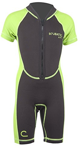 ScubaTec Neoprenanzug Kinder Shorty 2mm – Flexibler Wetsuit für Jungen & Mädchen | Perfekt für Surfen, Schnorcheln & Wassersport | Leicht, elastisch & schnell trocknend grün, 140-146 (M)