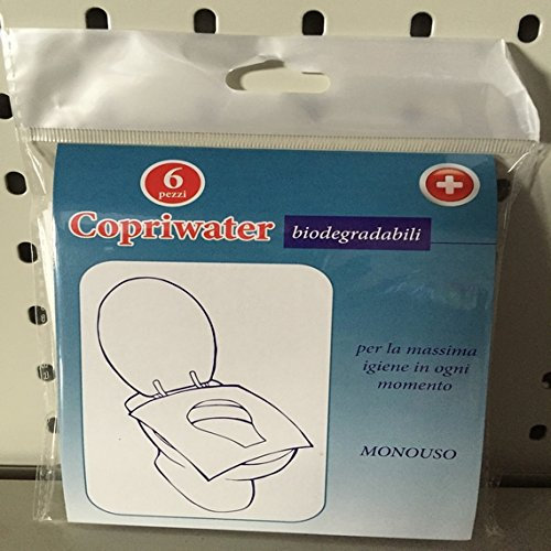 DETERSIVI COPRIWATER MONOUSO BIODEGRADABILI per LA Massima IGIENE 6 Pezzi