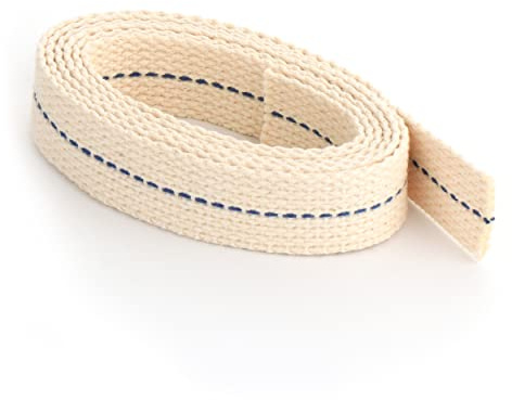 NKlaus Lampendocht lampendocht 15mm flach, Baumwolle 10 Meter, 1 Stück | Breite: 15mm; Länge: 10 M; 15mm; B01JM6KJWQ; öllampe flache dochte