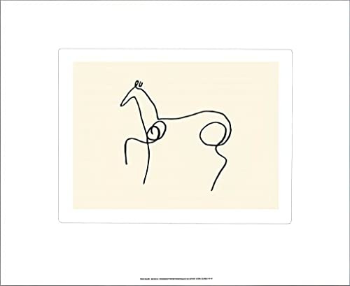 kunst für alle Kunstdruck/Poster: Pablo Picasso Das Pferd - hochwertiger Druck, Bild, Kunstposter, 60x50 cm