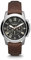 Fossil Herren Chronograph Quarz Uhr mit Leder Armband FS4813